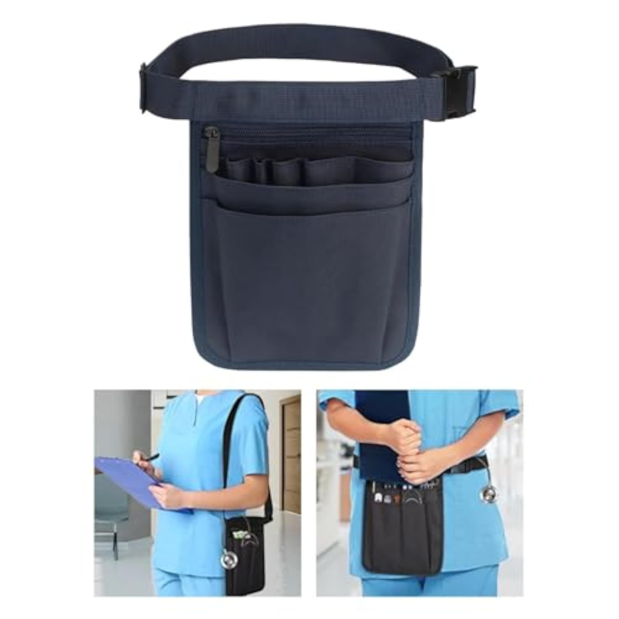 Practical Multi-Compartment Nurse Waist Bag